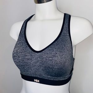 Victoria's Secret Sports Bra VSX Black Gray 32D